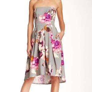 Trina Turk Hayley Strapless Pleated Dress; NWT